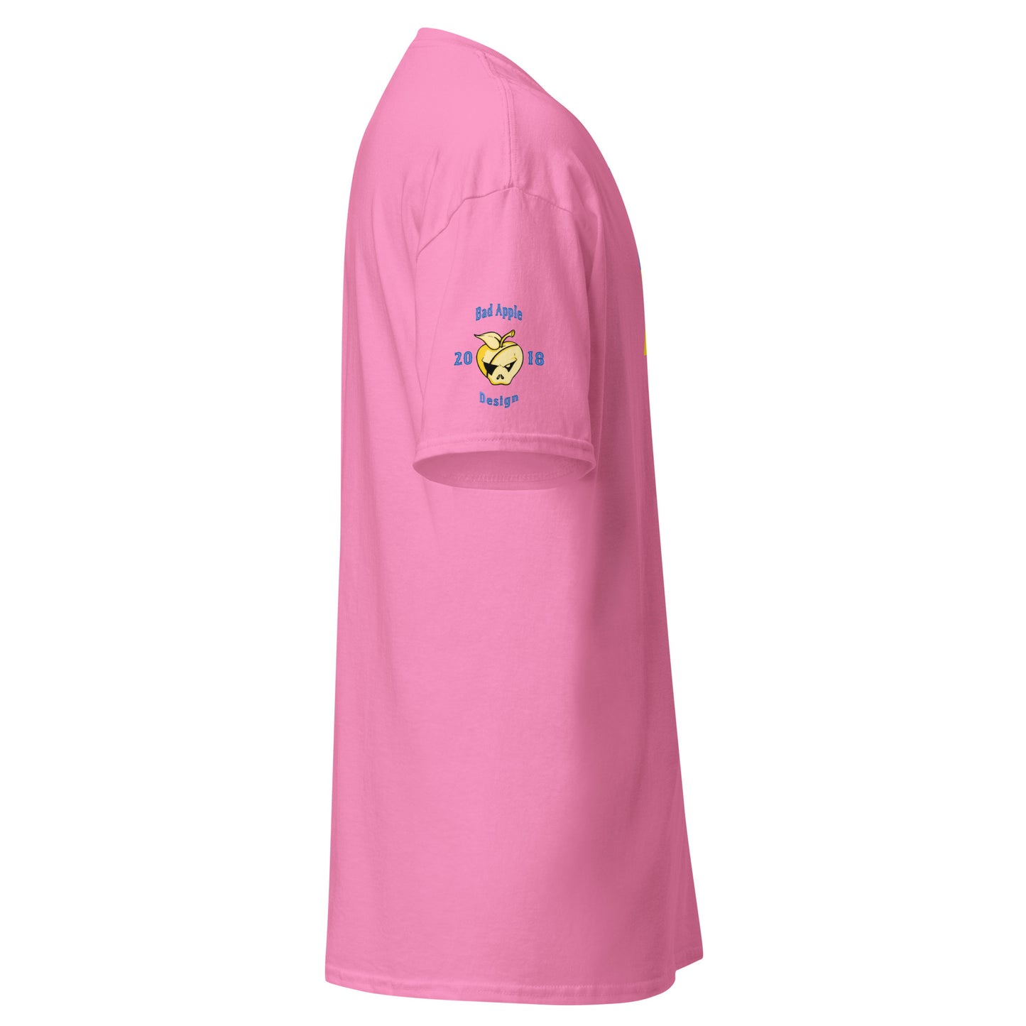 Ukraine is Bleeding Pink Unisex tee with Ukrainian Flag & Heart Shaped Grenade